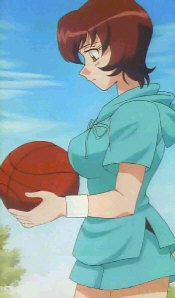 Ironic she likes basketball. If you don't see why that's ironic, just look due right from the sports equipment.